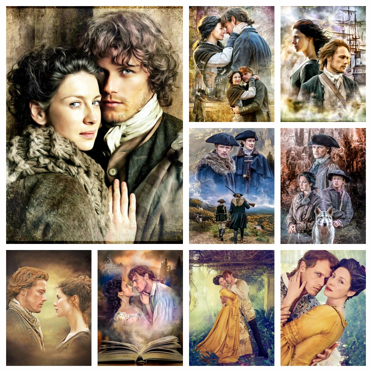 

DIY Outlander Classic TV Series Diamond Painting Fantasy Movie Caitriona Balfe Cross Stitch Embroidery Picture Mosaic Home Decor