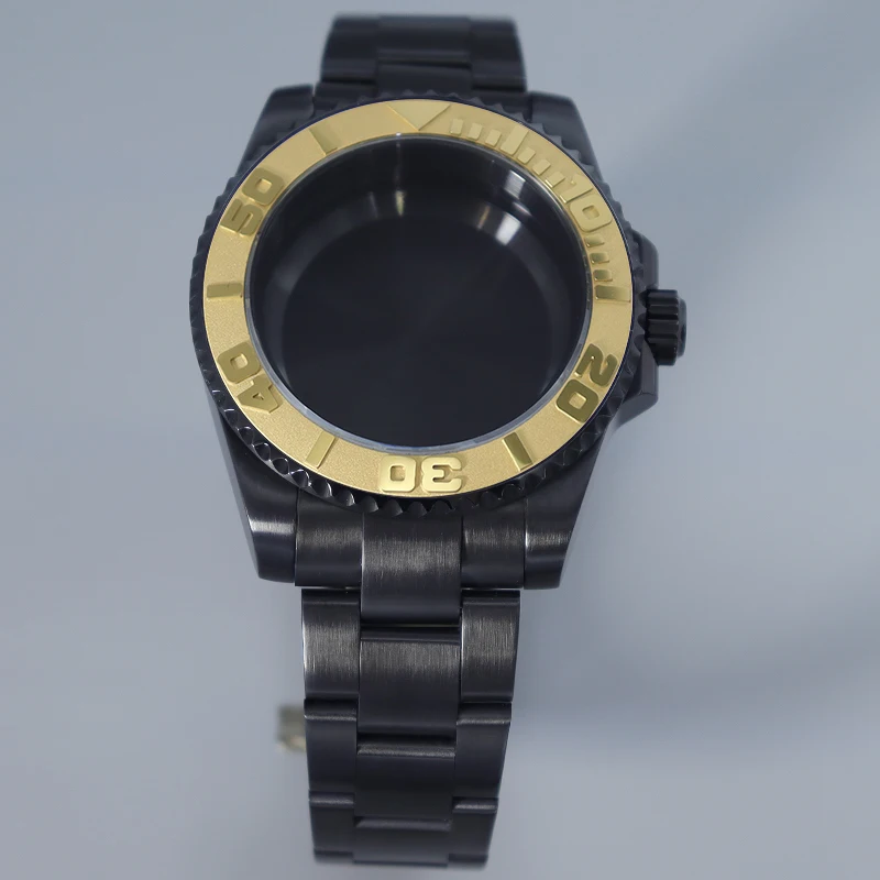 NH35 40 мм ремешок для часов планер Seiko NH36 4R36 8215 2824 черный циферблат 28 5 серебристый