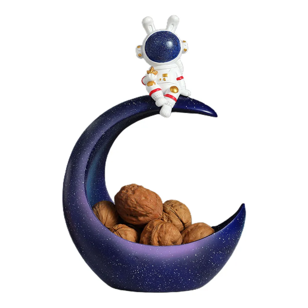 

Домашние настольные органайзеры, поднос для астронавта, орнамент из смолы, подарки, статуи мениска, декор для гостиной, корзина для хранения