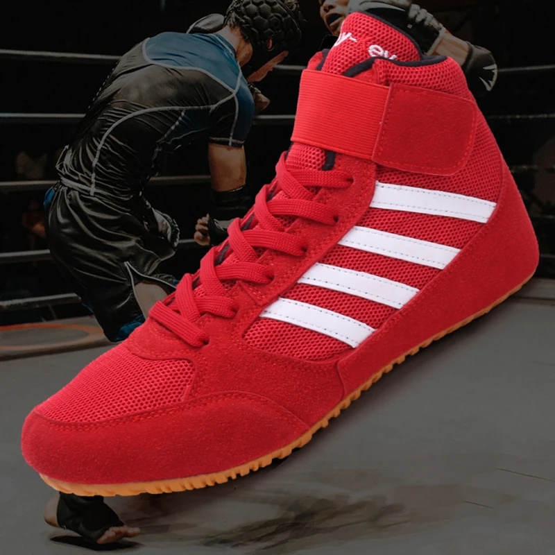 

Men Boxing Trainers Sneakers Cow Muscle Boxing Shoes Breathable Wrestling Shoe Outsole Fighting Professional Boxing Footwear