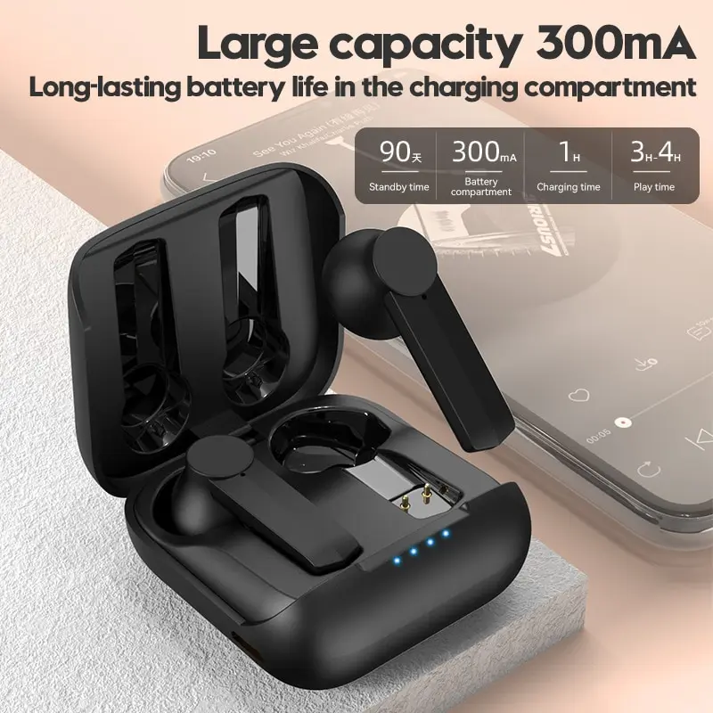

New F2TWS Wireless Earphones In Ear Dual Stereo with Active Noise Reduction Touch Control Long Standby for Sports and Gaming