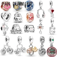 hot 925 silver pet dog balloon boy car beads suitable for women original pandoha bracelet high quality charm pendant jewelry