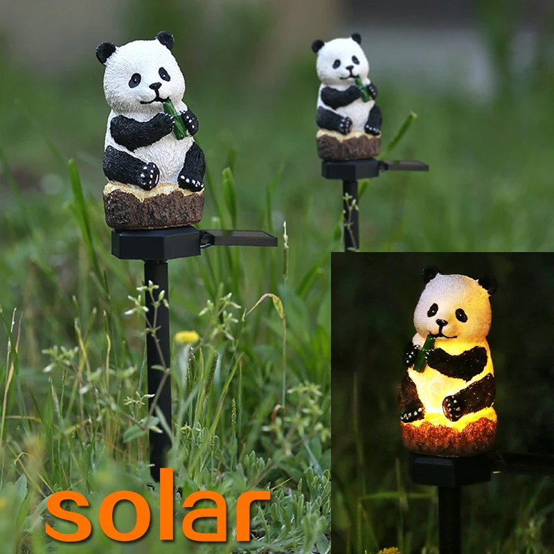 

Solar Garden Light Waterproof Landscape Lights Outdoor Panda Owl Sunflower Simulation Lawn Stake Light for Home Courtyard Decor