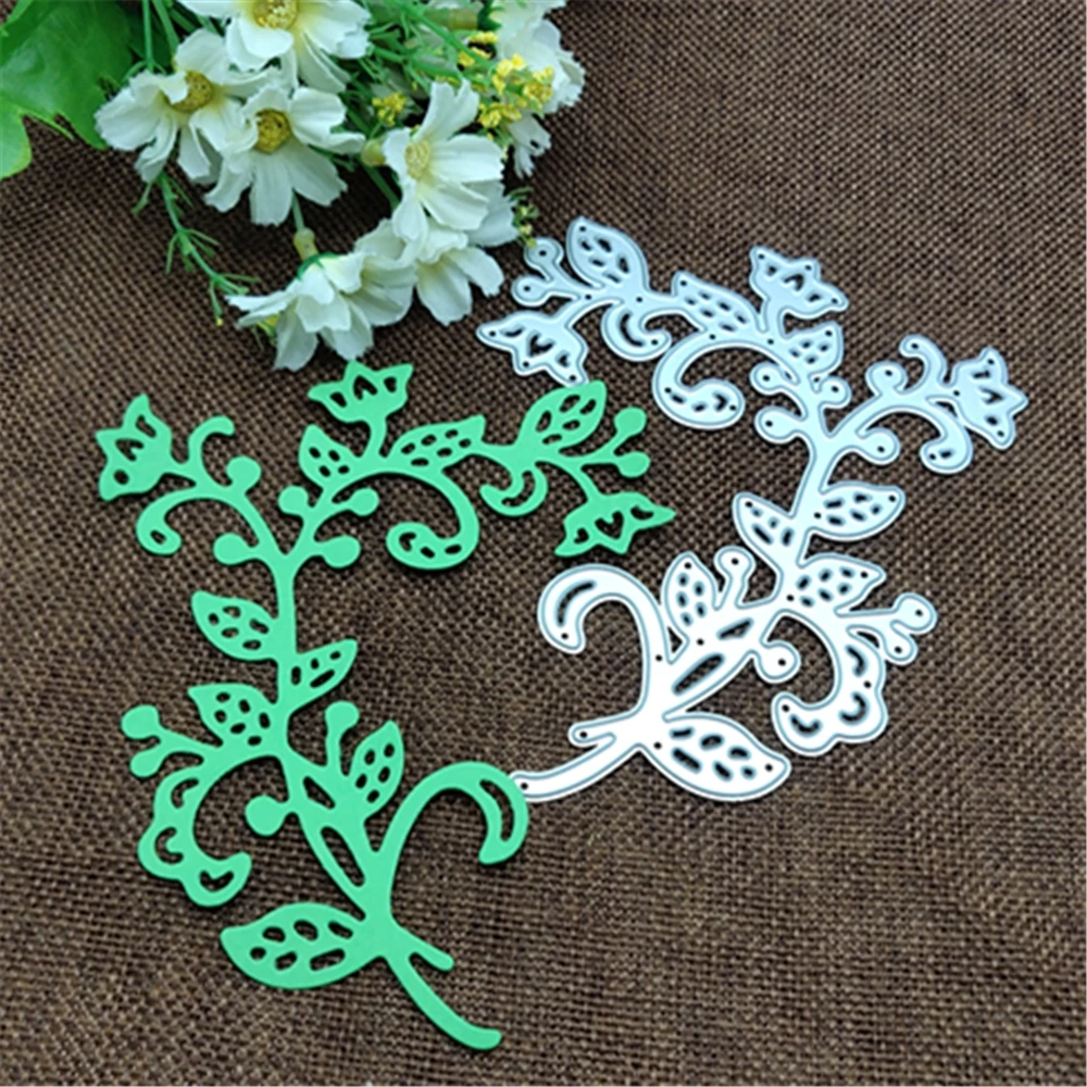 Металлическая Форма для резки 3d-цветов Листьев круглое отверстие этикетка