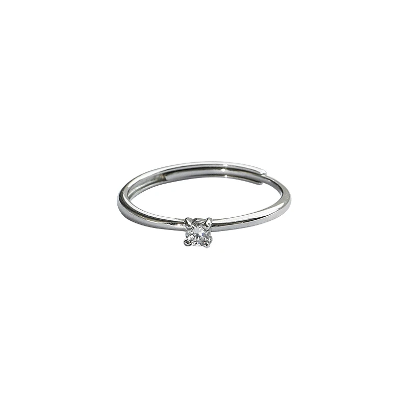 

925 sterling silver Ring women men Ring Proposal ring anti-diamond advanced sense simple opening light luxury index finger ring