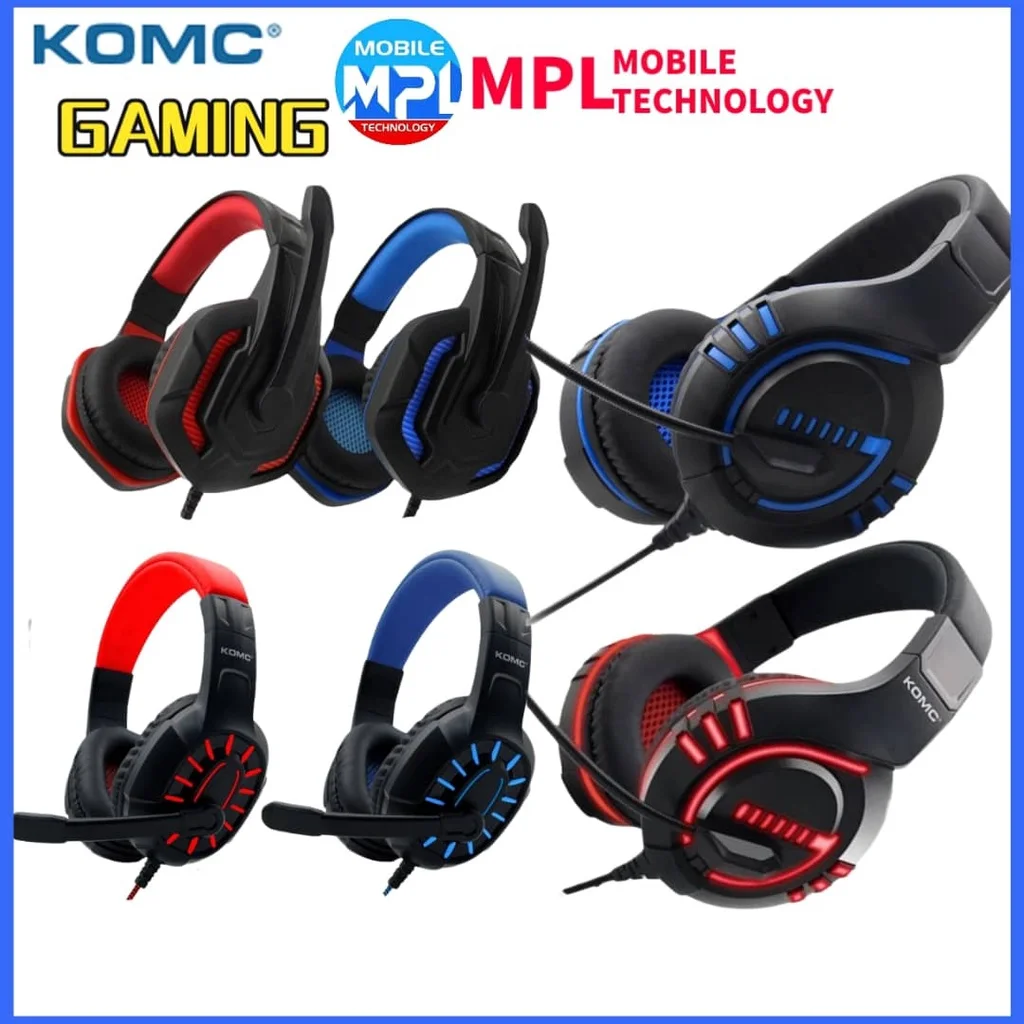 

Original Gaming Headphone Headset KOMC Double Bass with Noise Cancelling Headphone for PC Laptop Mobile
