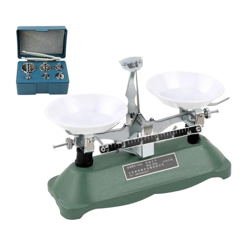 

Tray Balance 200g/0.2g Mechanical Tray Balance Scale with Weights Set Physics Laboratory Teaching Tool