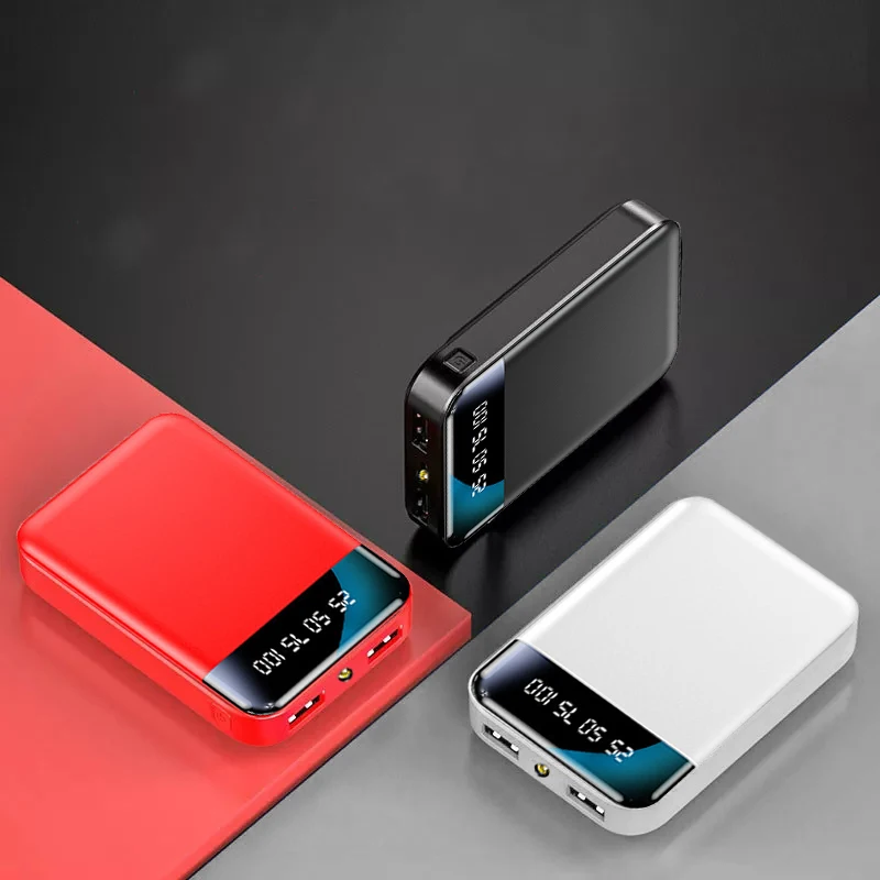 30000mAh Portable Mini 2 USB Power Bank Flashlight Digital Display External Battery Cell Phone For iPhone 12 13 Xiaomi Android |