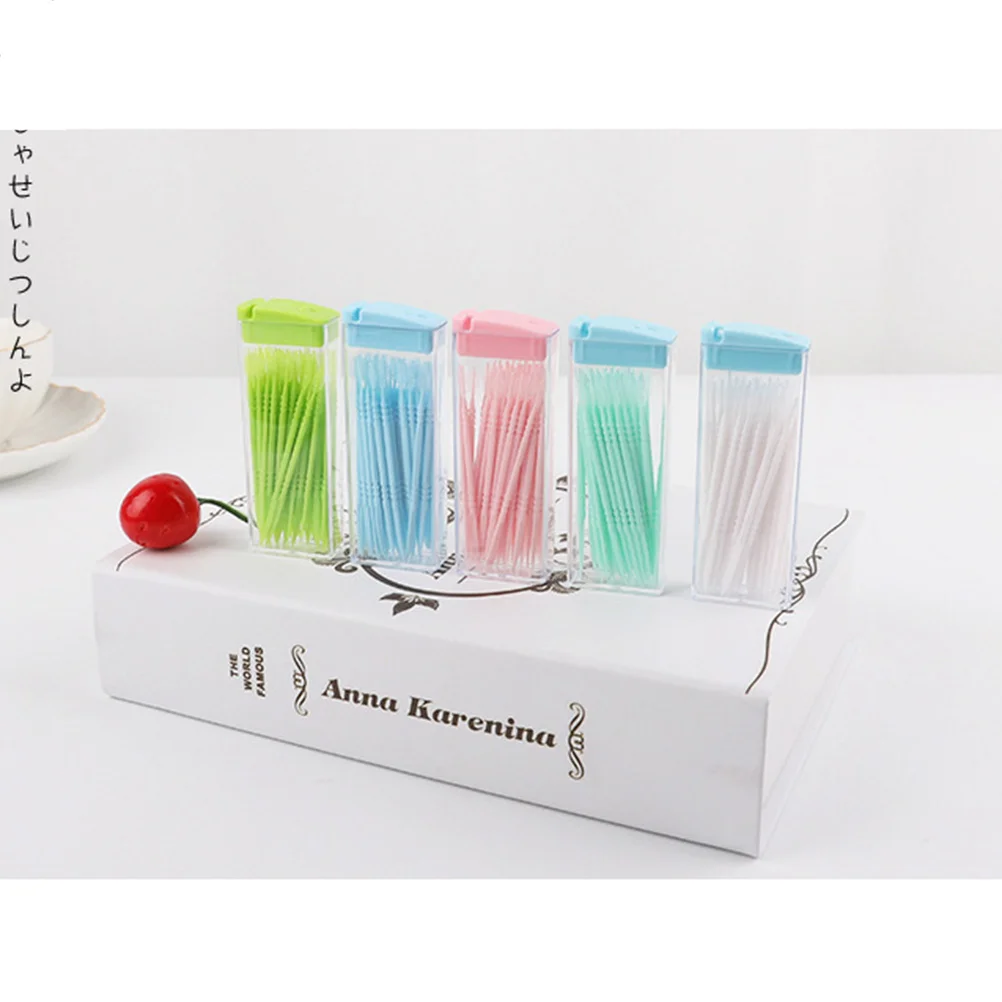 

Toothpick Brush 250Pcs Interdental Brushes Double Healthy Safe Toothpicks Brushes Flossing Toothpicks Cleaners