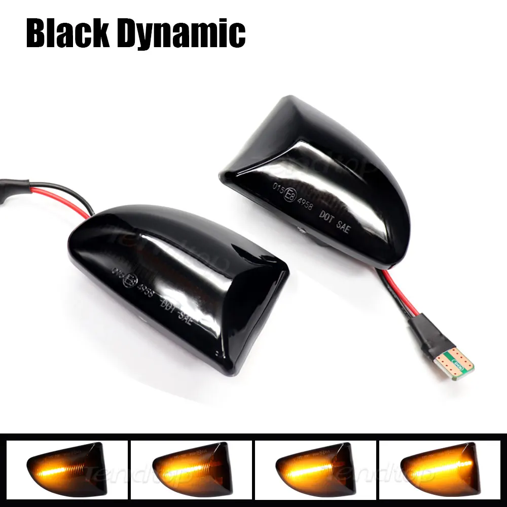 

2 шт. для Benz Smart Fortwo 451 MK1 MKII 2007-2015 дымчатые линзы Янтарный светодиодный динамический боковой габаритный указатель поворота Автомобильная лампа