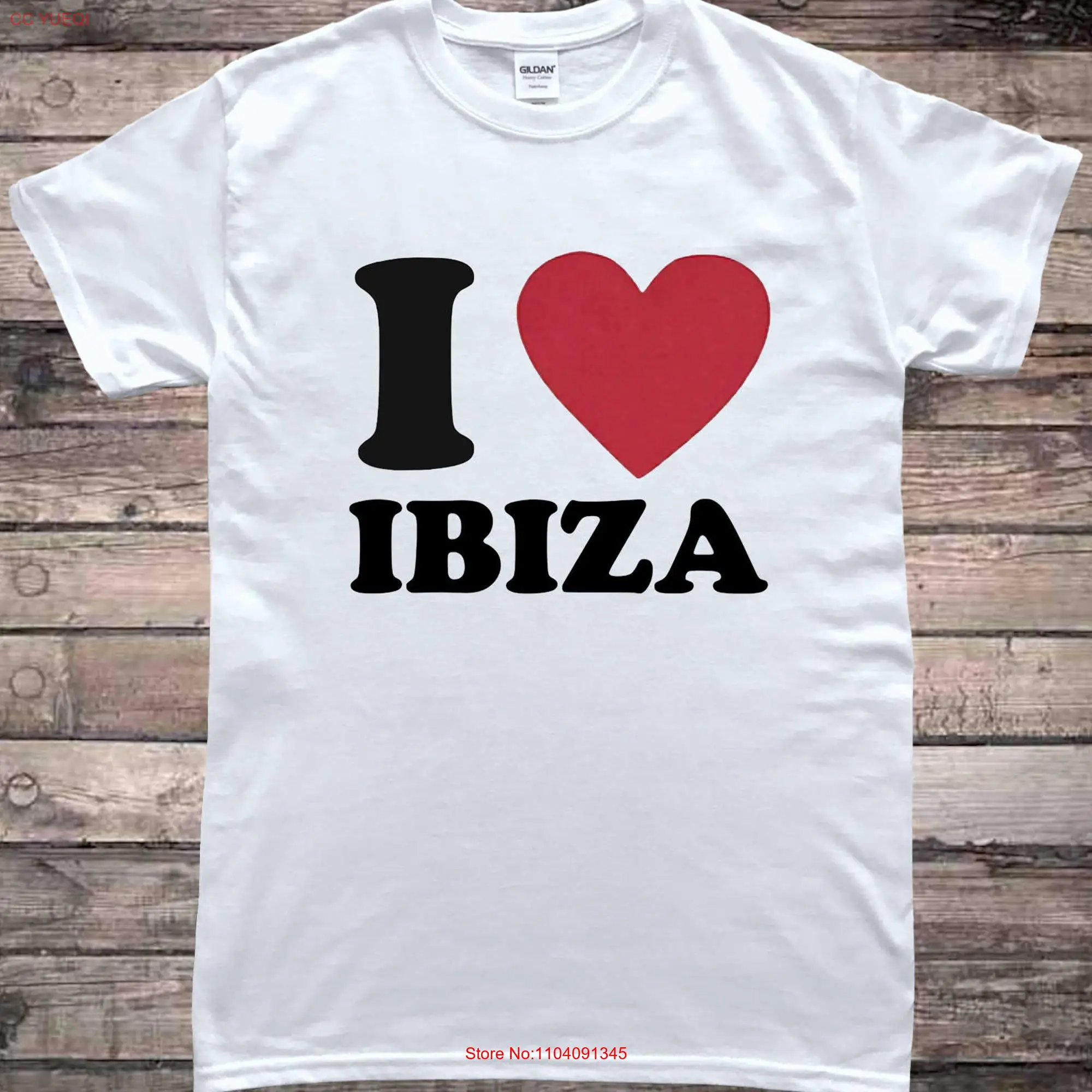 I Love Ibiza Праздничная футболка с длинным или коротким рукавом