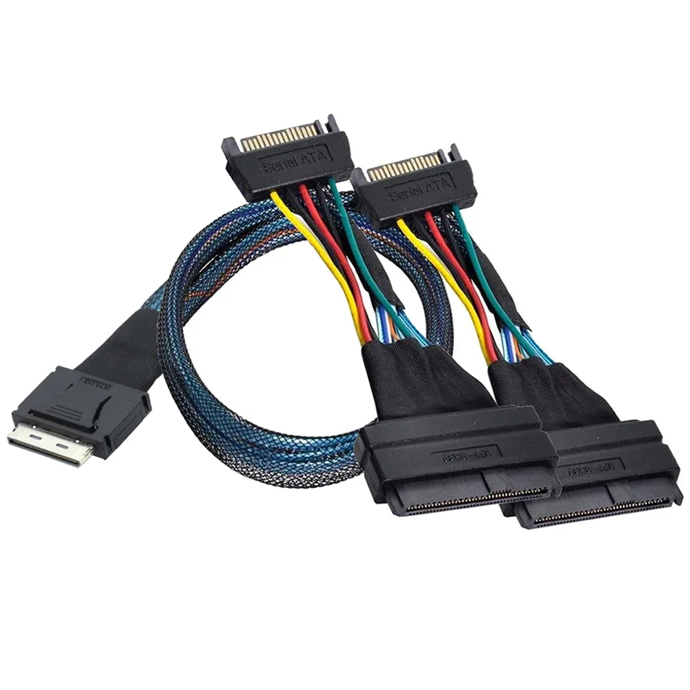 Эффективный OCuLink PCIe SFF-8611 8I-2 SFF-8639 U.2 с разъемами SATA 15P улучшите передачу серверных