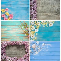 shengyongbao thick cloth photography backdrops flower and wood planks theme photography background fk91125 01