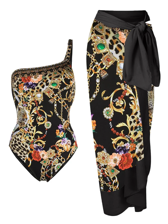

Elegant and Sophisticated: One-Piece Swimsuit with a Paisley Print 2023 Women's Summer Bathing Suit