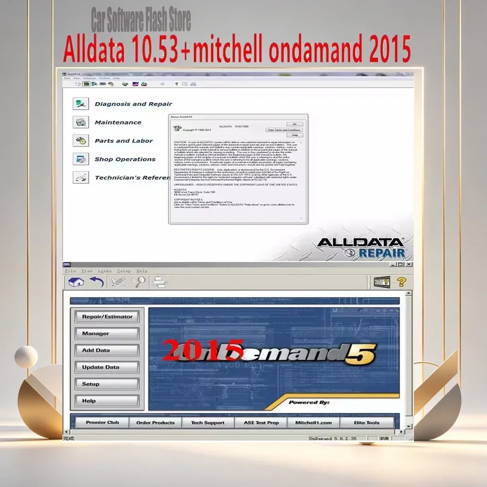 Фото Горячая новинка 2026: Программное обеспечение Alldata 10.53 Mitchell 1 On Demand 5 для авторемонта с системой данных о автомобилях и электрическими схемами №1