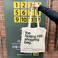 women canvas shopping bag notting hill books bag female shoulder bag eco handbag tote