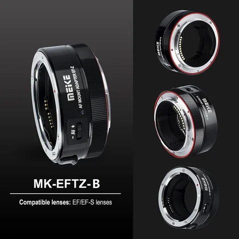 Адаптер Meike для объектива с автофокусом для Canon EF/MK-EFTZ-B объективов для камер Nikon серии Z Z5 Z6 Z7 Z30 Z50 Z6II Z7II Z8 Z