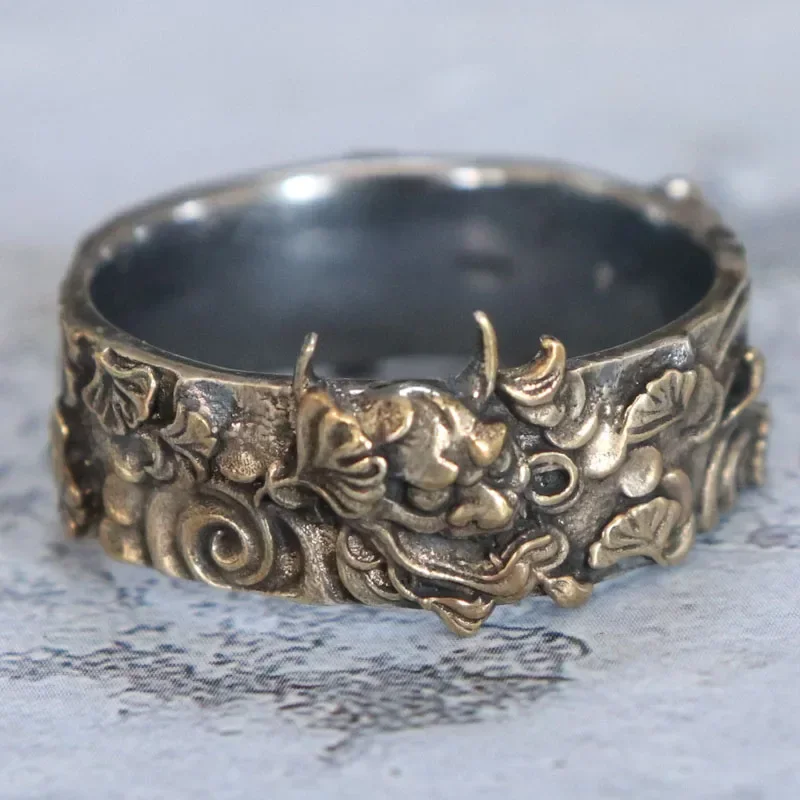 10 г Oni Mask Hannya Kabuki японский традиционный узор свадебные кольца настоящие