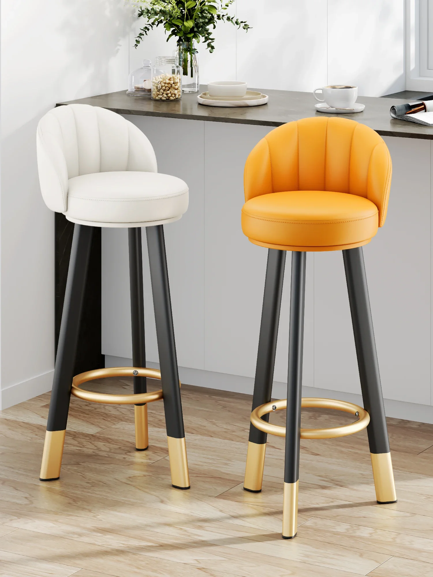 Барный стул с тремя ногами роскошный удобный мягкий эргономичный для офиса