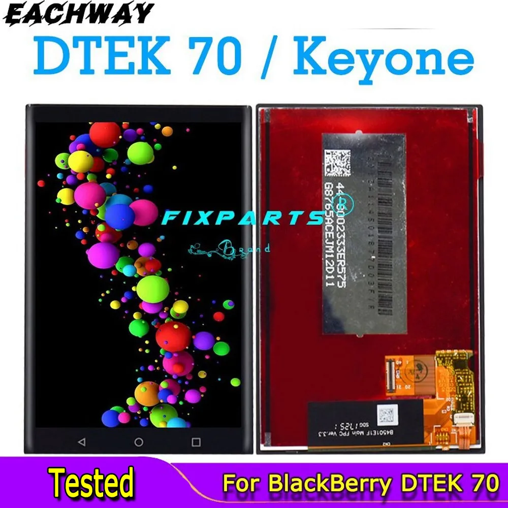 ЖК-дисплей для BlackBerry Keyone LCD DTEK70 DTEK 70 дисплей кодирующий преобразователь сенсорного экрана в сборе Замена для BlackBerry BBB100-2 ЖК-дисплей