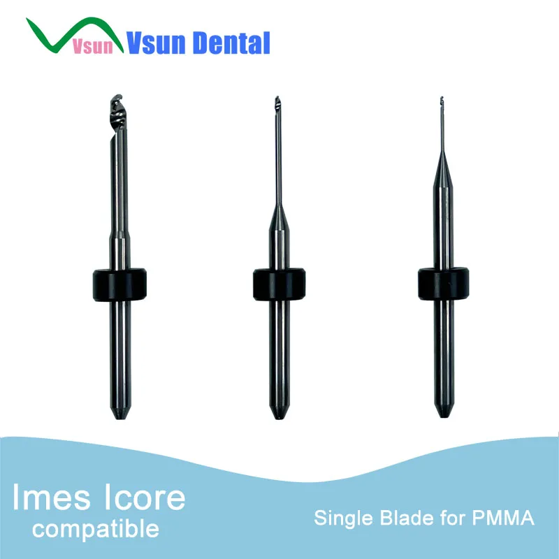

Imes Icore Single Blade Dental Laboratory Milling Burs Cutters CADCAM Tools for Dental PMMA WAX PEEK Lab Materials Flute