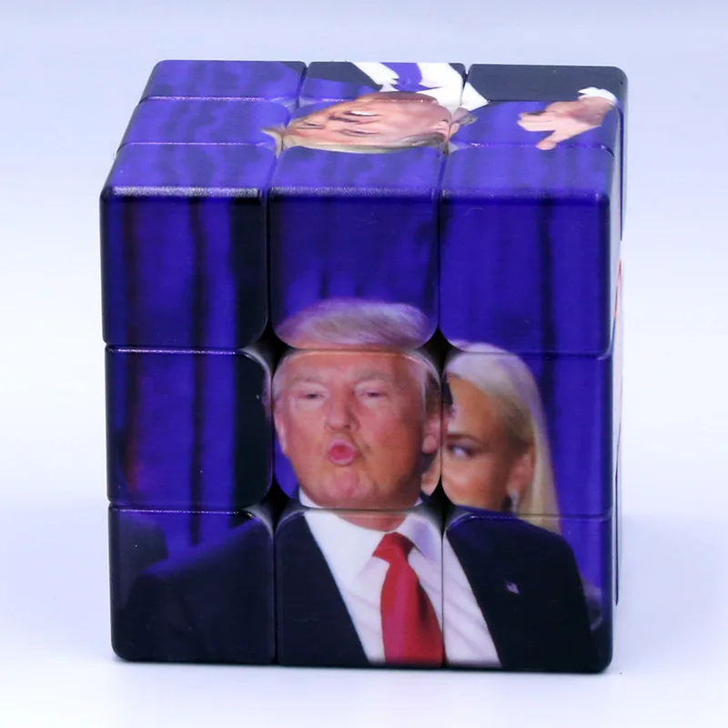 3x3x3 Magic Puzzle Cube Us President Icasso Pattern Cube Children's Gifts Educational Toys for Kids Packing Cube  Fidget Toys