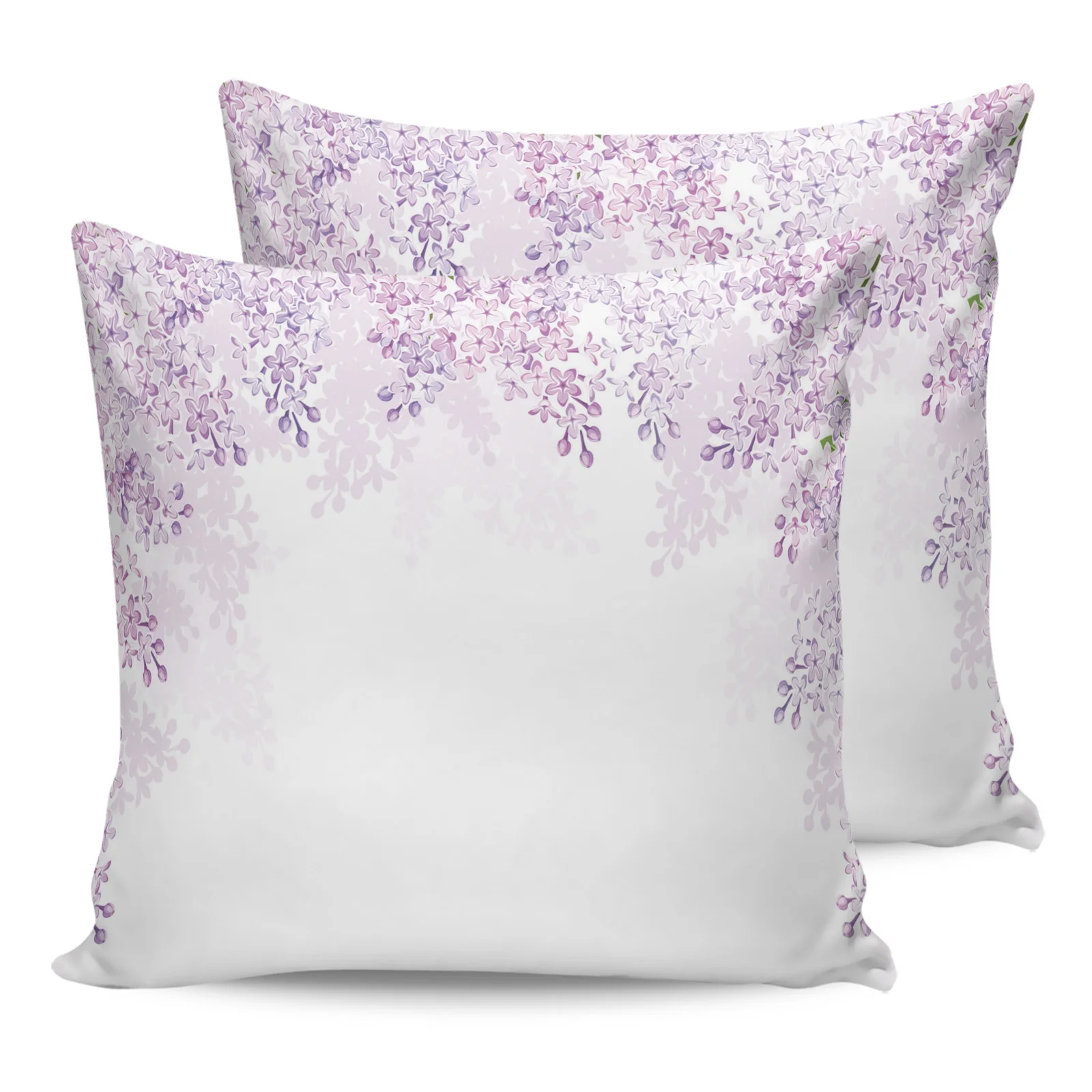 

2PCS Pillowcases Plant Vine Purple Flower Cushion Cover Home Bedding Living Room Decorative Couch Throw Pillow Case