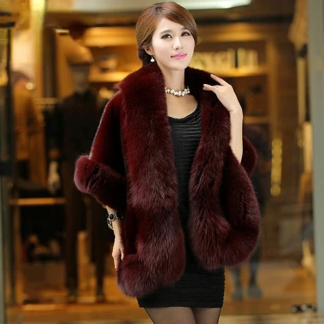 Fur Coat Women Autumn and Winter Fashion Warm Faux Fur Fur Talma Female Winter Coat Women