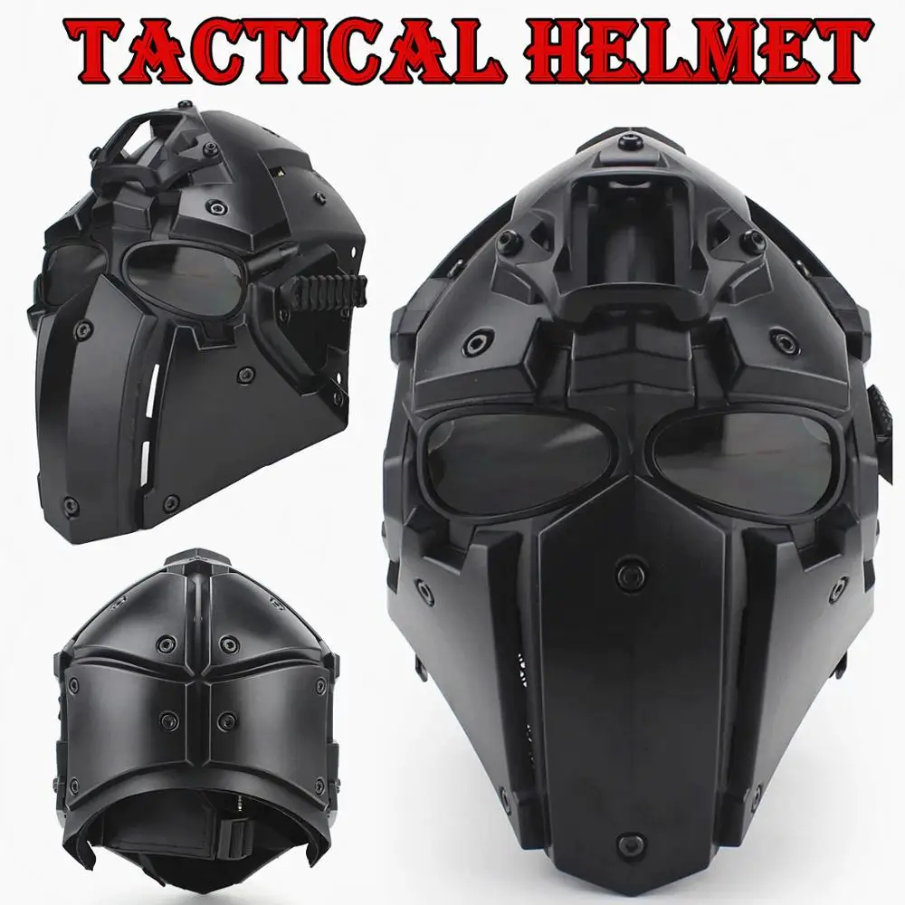 

Tactical Helmet Motorcycle Airsoft Mask Goggles Motorcycle Helmet Hunting Paintball Cosplay Multi-Function Protect Gear