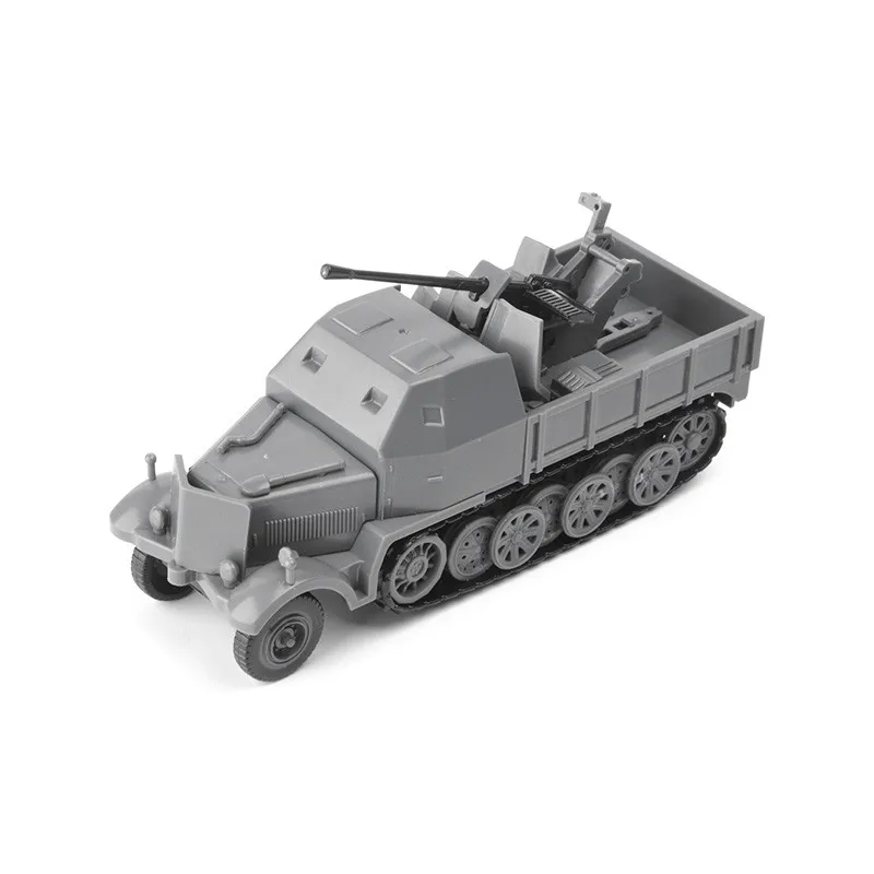 

Half Track Flak37 Anti-aircraft Armored Vehicle 1:72 Assembly Model WW II Germany Army SD.KFZ.7/2 Military Chariot Toys