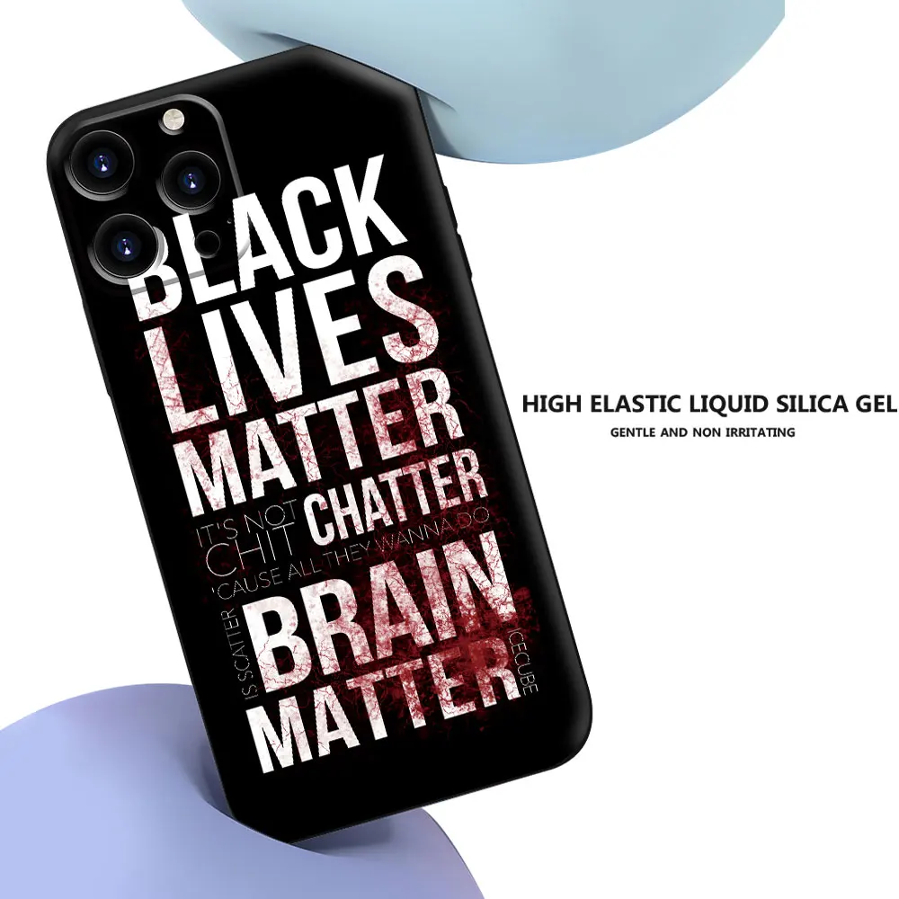 Phone Case for Vivo 8 Pro Nord 2 5G 8T 5G 9 10R 9RT 7T 10 Pro 9R N10 N100 Nord 5G Ace N200 Soft Black Lives Matter Art Black images - 6
