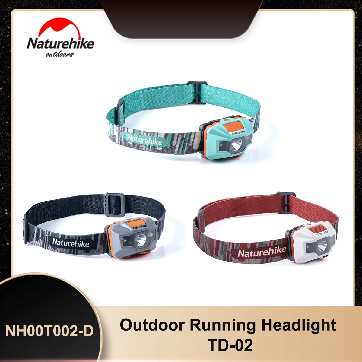 

Портативный Перезаряжаемый налобный фонарь Naturehike NH00T002-D