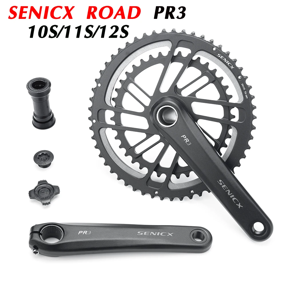 SENICX PR3 2 x 10 /11/12 Speed Road Chainset Chain Wheel Crank Protector, 50/34T, 52-36T 39-53T 165mm/170mm / 175mm / Cranksets