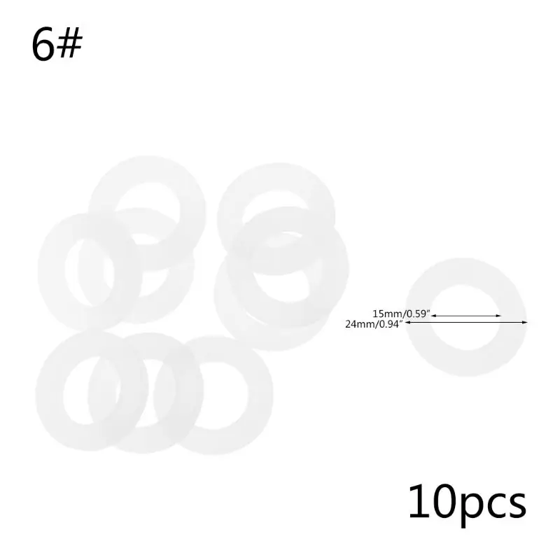 

10pcs Bellows Pipe Seal Rings Hose Washers Water Silicone Gasket 1/2" 3/4" 1"