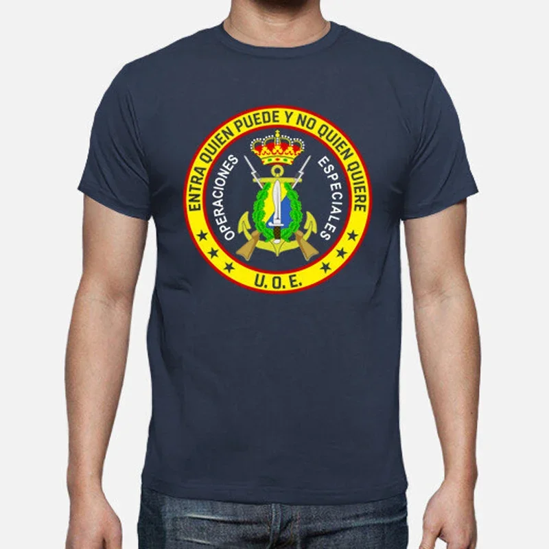 Es Brug Legión Operaciones Especiales Футболка с надписью U.O.E. Летняя хлопковая мужская футболка