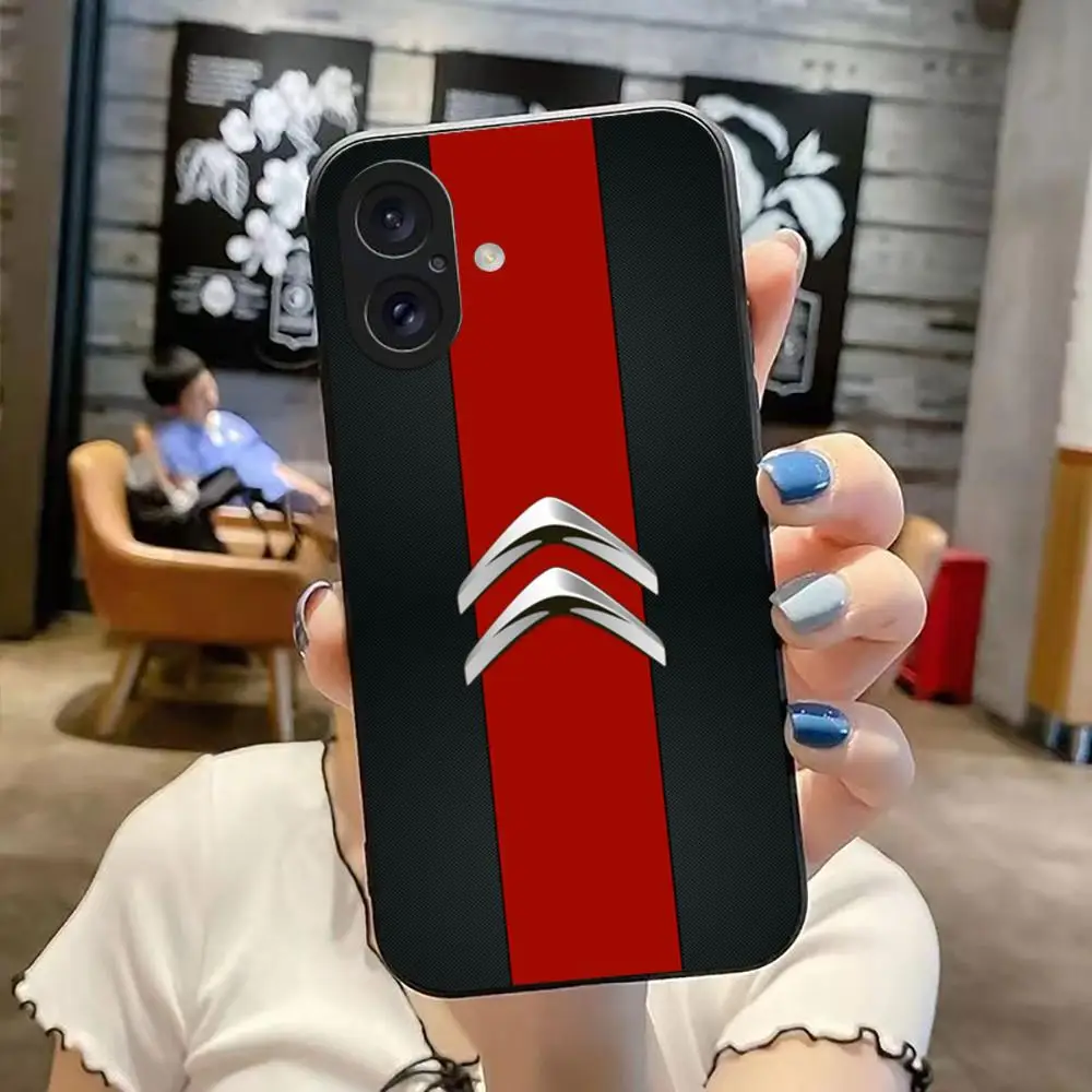 Чехол для телефона C-Citr-oenS Racing iPhone 16 15 14 13 12 11 X XR XS 8 Plus Mini Pro Max мягкий черный