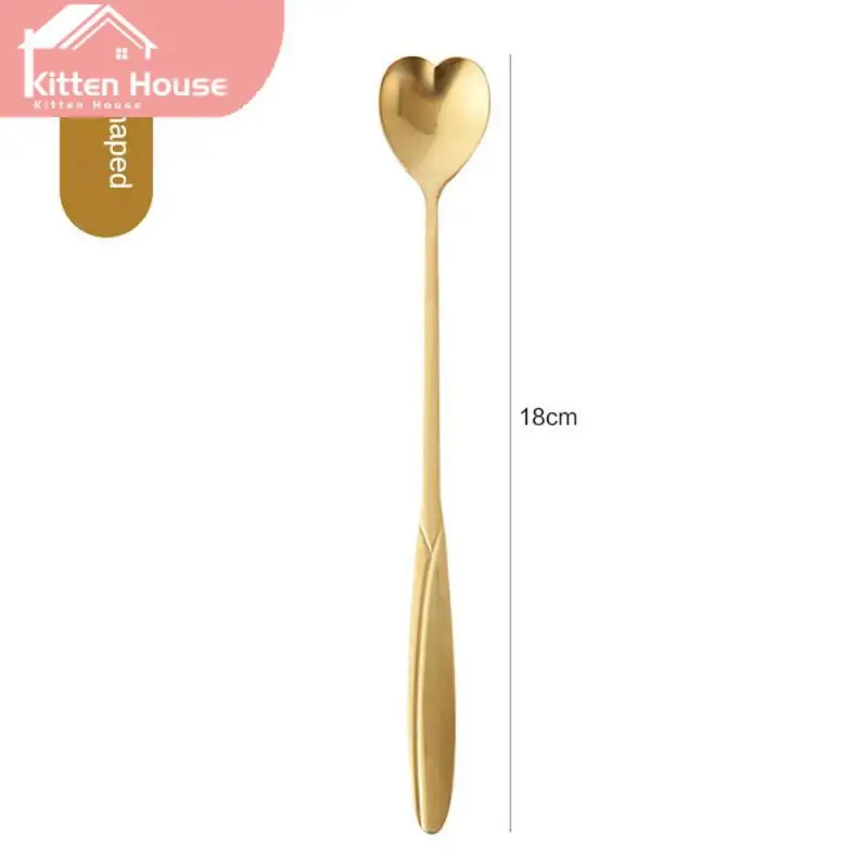 

Meticulous Mixing Spoon 18cm Long Seasoning Coffee Spoon Extended Creative Long Handle Small Spoon Kitchen Accessories Light