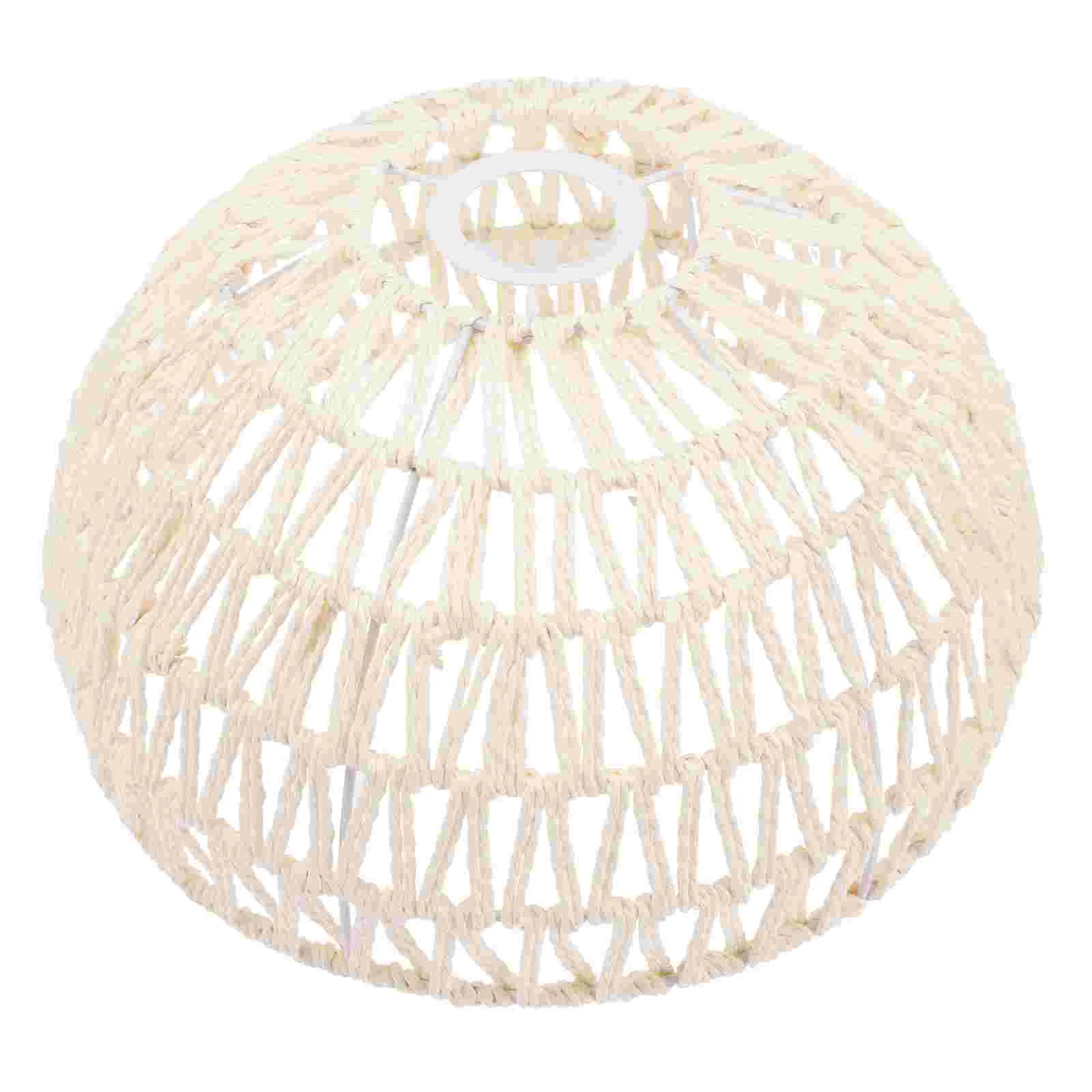 

Shade Light Lamp Cover Woven Lampshade Chandelier Rattan Floor Basket Pendant Cage Decoration Hanging Rope Wicker Fixture