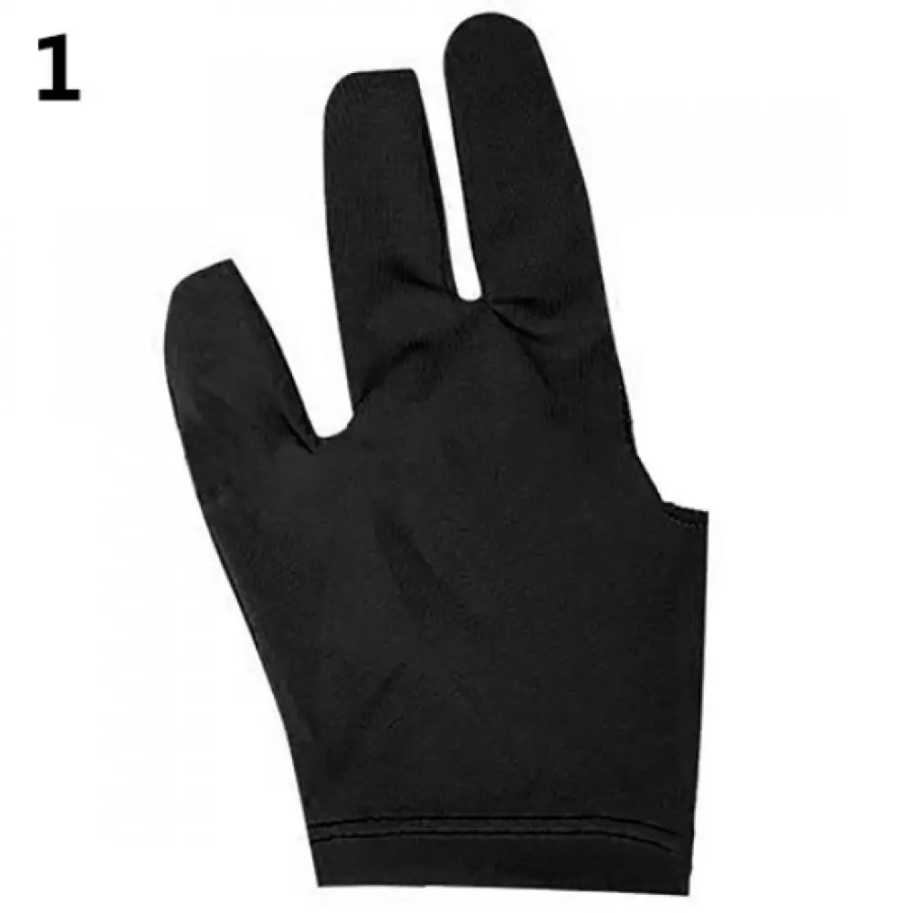 

Spandex Snooker Billiard Cue Glove Pool Left Hand Open Three Finger Accessory