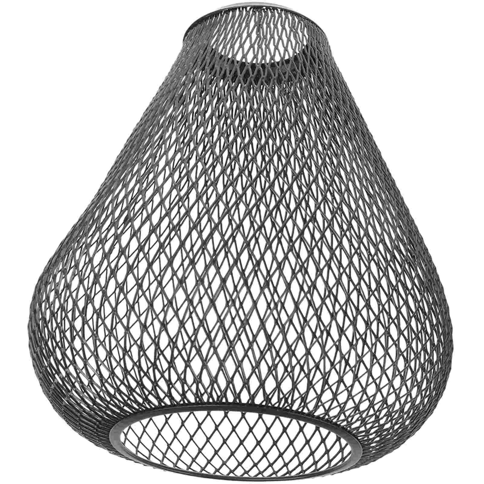 

Grille Ceiling Light Covers Lamp Guard Pendant Bulb Cage Mesh Lampshades Wrought Iron Only