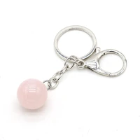 natural crystal stone pendant key buckle irregular raw crystal wire key chain charms for key decoration clothes