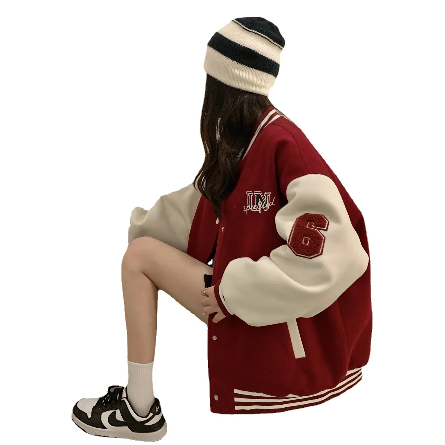 Женская весенне-осенняя американская свободная бейсбольная куртка модный топ