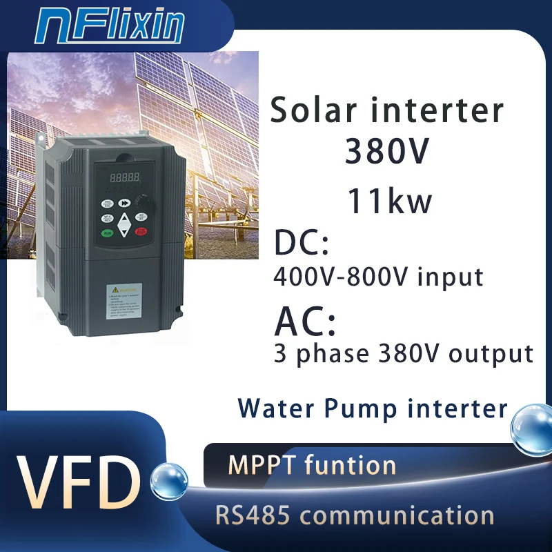 1 5-11 кВт VFD солнечный инвертор 3P DC 400-800 В вход 1P 380 выход преобразователь частоты