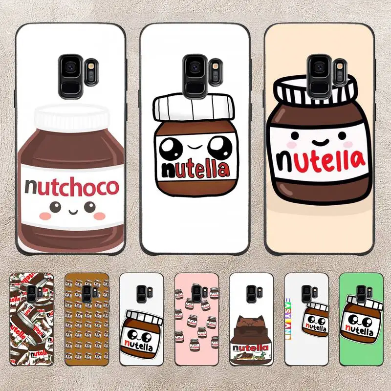 

Kawaii Chocolate Nutella Phone Case For Samsung Galaxy S6 S7 Edge Plus S9 S20Plus S20ULTRA S10lite S225G S10 Note20ultra Case