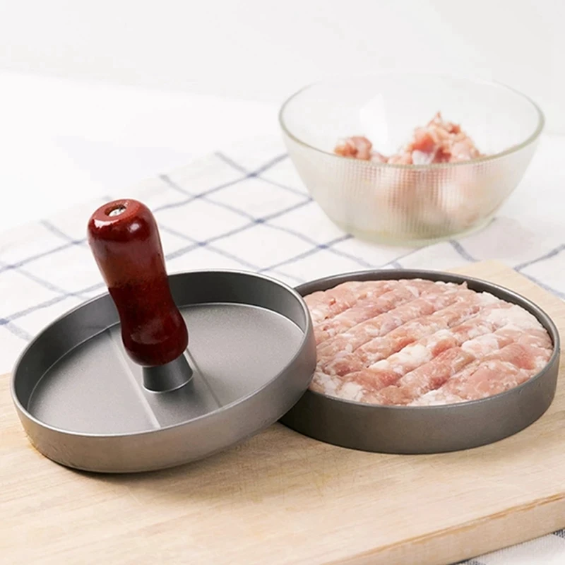 

Нажимная ручка для мяса, скороварка для бургеров, мяса, антипригарное покрытие, нажимная говядина для гамбургеров, кухонные принадлежности ...