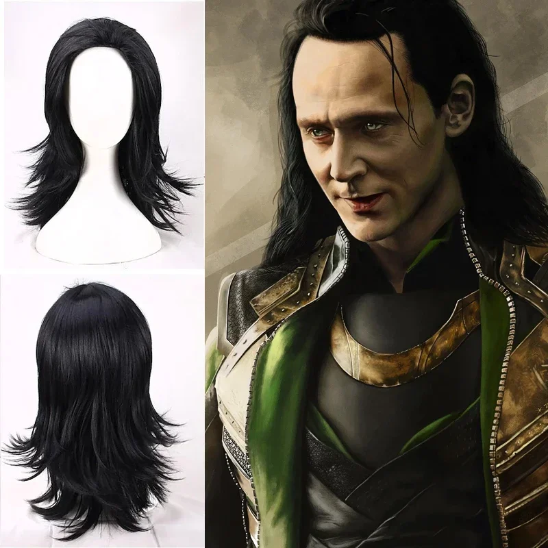 2025 новый фильм Локи косплей парик мужские черные термостойкие синтетические