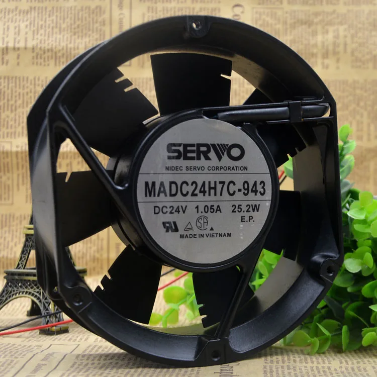 ОРИГИНАЛЬНЫЙ MADC24H7C-943 DC 24 В 1 05 А 25 2 Вт 17 СМ ОХЛАЖДАЮЩИЙ ВЕНТИЛЯТОР