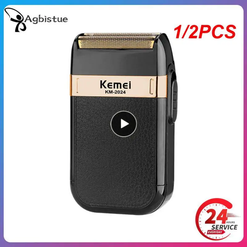 

1/2PCS Kemei Electric Shaver for Men Twin Blade Waterproof Reciprocating Cordless Razor USB Rechargeable Shaving Machine Barber