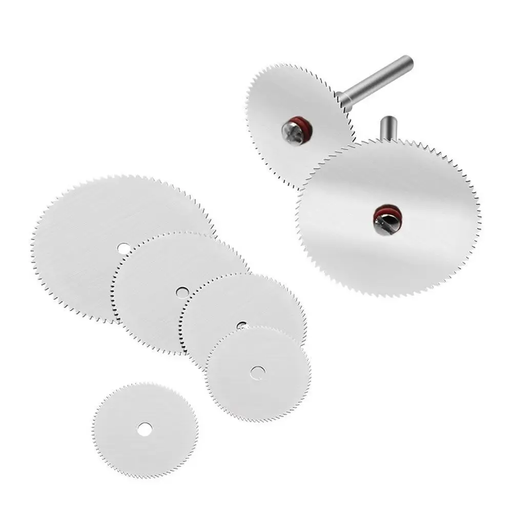 

6pcs Sliced Metal Cutting Discs With1 Mandrel For Dremel Rotary Tools 16 18 22 25 32mm Cutting Discs