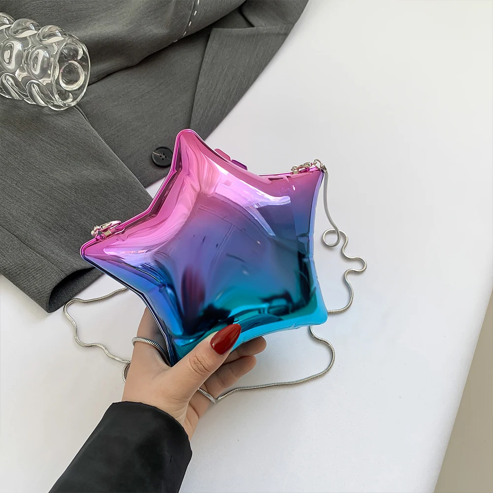 Zero Wallet 2024 Блестящая Сумка На Плечо В Форме Звезды Модная Мини-вечерняя Для Женщин